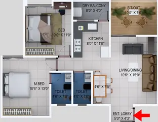 Project Image of 2 BHK Flat for Rent in Undri, Pune - Image 23573