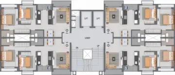Project Image of 2 BHK Flat for Rent in Adani Shantigram - Ambrosia Vaishnodevi Circle, Ahmedabad - Image 24011
