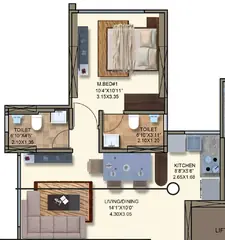 Project Image of 1 BHK Flat for Resale in Kanakia Rainforest Andheri East, Mumbai - Image 24038