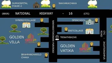 Location of 4 BHK Gated Villa for Resale in Phulnakhara, Bhubaneswar - Image 25072