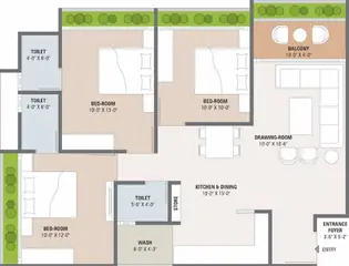 Project Image of 3 BHK Flat for Resale in Ambica United Elenza Chandkheda, Ahmedabad - Image 25282
