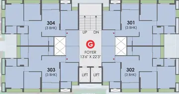 Sample Apartment of 3 BHK Flat for Resale in Om The Green Parmeshwar Jagatpur, Ahmedabad - Image 28577