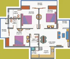 Sample Apartment of 3 BHK Flat for Resale in Paramount Emotions Sector 1, Greater Noida - Image 28937