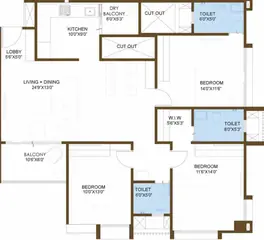Project Image of 3 BHK Flat for Resale in Unitary Codename The Exclusive NIBM, Pune - Image 28952