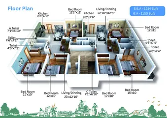 Room of 3 BHK Flat for Resale in Satya Nagar, Bhubaneswar - Image 28871