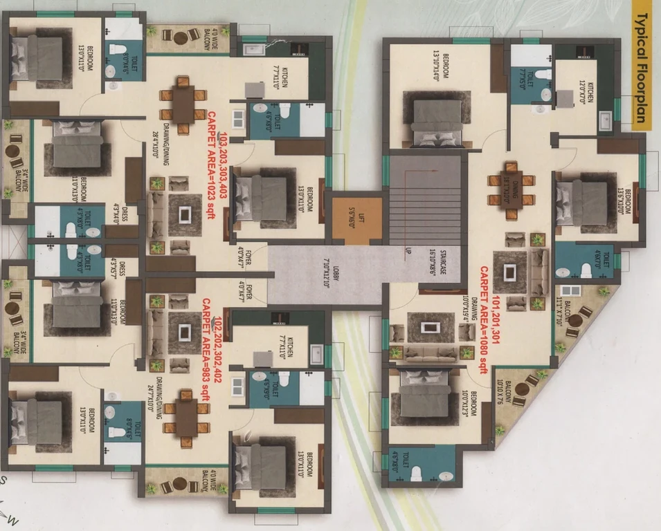 Floor Plan of 3 BHK Builder Floor for Resale in Palasuni - Image 29391
