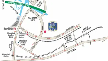 Sample Apartment of 2 BHK Flat for Rent in Charms Castle Raj Nagar Extension, Ghaziabad - Image 30027
