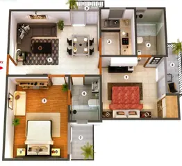 Sample Apartment of 2 BHK Flat for Rent in MR Proview Officer City Raj Nagar Extension, Ghaziabad - Image 30672