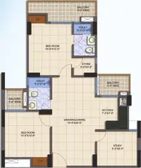 Sample Apartment of 2.5 BHK Flat for Rent in Raj Nagar Extension, Ghaziabad - Image 30679