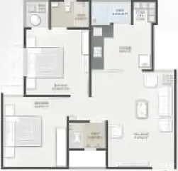 Sample Apartment of 2 BHK Flat for Resale in Zirrcon Victory Sunrise Gota, Ahmedabad - Image 31189