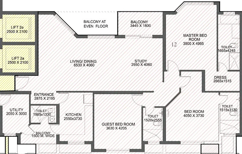 Project Image of 3 BHK Flat for Resale in Jaypee Star Court, Jaypee Greens - Image 32055