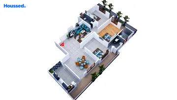 Floor Plan of 3 BHK Flat for Resale in Hinoo, Ranchi - Image 33773