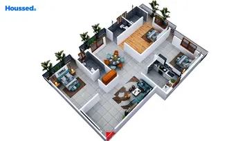 Floor Plan of 3 BHK Flat for Resale in Hinoo, Ranchi - Image 33774
