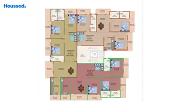 Floor Plan of 3 BHK Flat for Resale in Hinoo, Ranchi - Image 33770