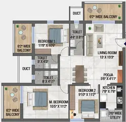 Project Image of 3 BHK Flat for Resale in Technopolis Solitaire Unity Kondapur, Hyderabad - Image 33963