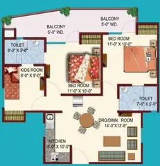 Project Image of 2 BHK Flat for Resale in Ascent Savy Ville De Raj Nagar Extension, Ghaziabad - Image 35826