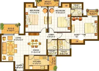 Project Image of 3 BHK Flat for Resale in Vipul Lavanya Apartments Sector 81, Gurgaon - Image 39077