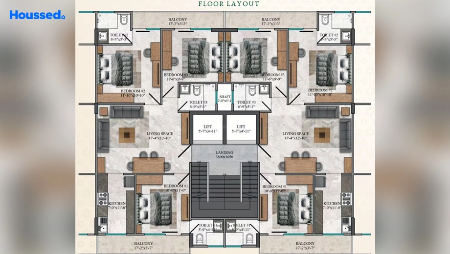 Project Image of 3 BHK Flat for Resale in Sector 78 - Image 46453