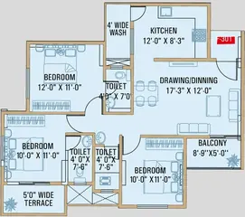 Project Image of 3 BHK Flat for Resale in Shree Siddheshwar Nagar 2 Besa, Nagpur - Image 47498