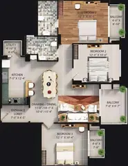 Project Image of 3 BHK Flat for Resale in Surya Signature Khagaul Road, Patna - Image 48111